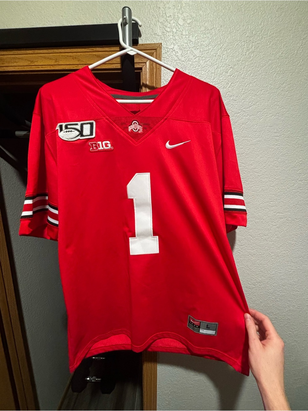 Justin Fields Nike Red Ohio State Buckeyes #1 Football Jersey - Stitched
